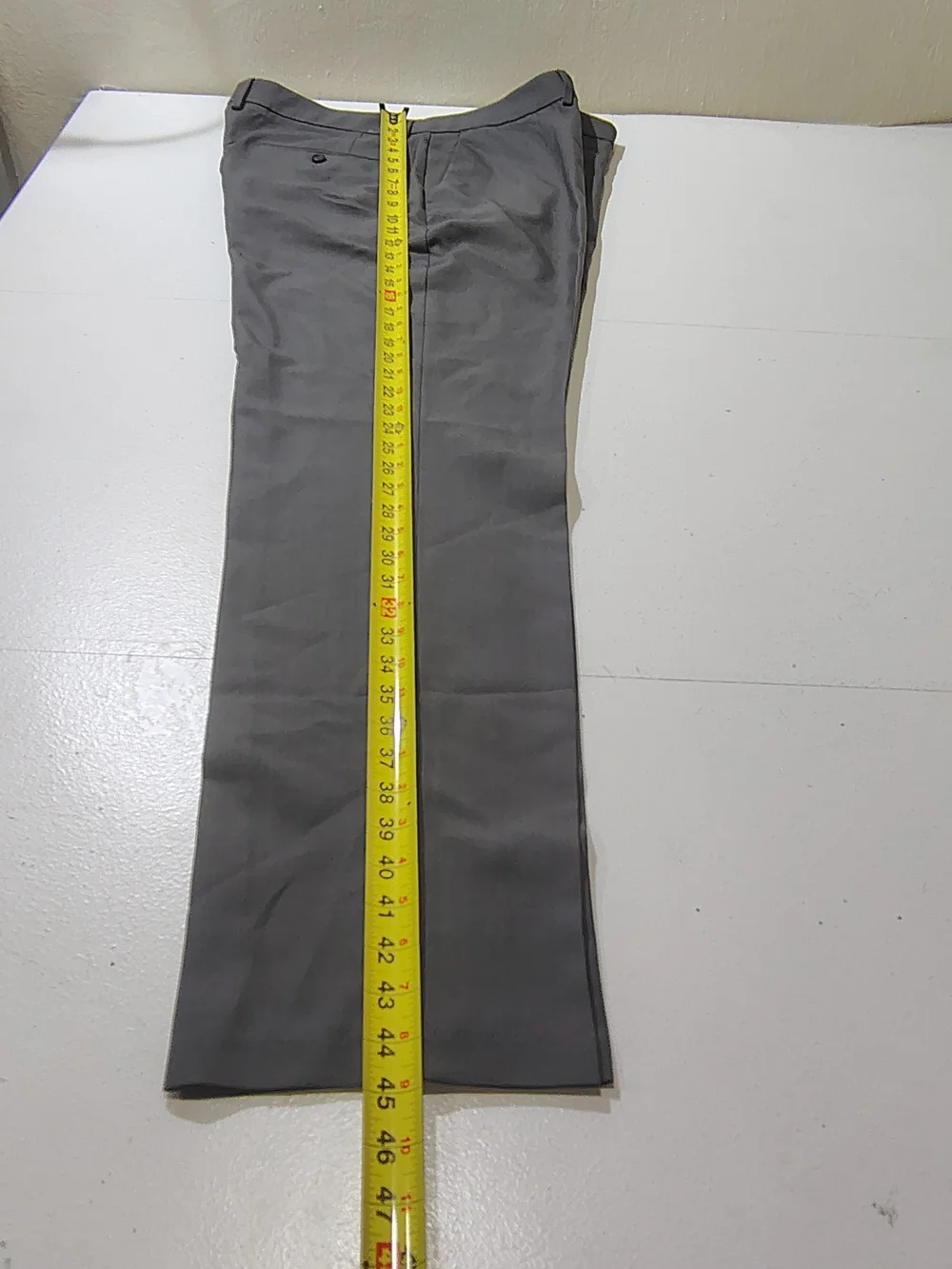 Haggar Premium Comfort  Slim Fit Dress Pants Hidden Comfort Waistband Gray 38x34